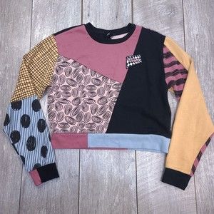 Vans | Tops | Vans X Disney Sweatshirt Womens Small Sally Patchwork Pullover  Crew Nightmare | Poshmark